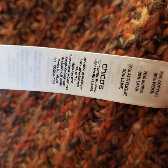 Chicos one size kimono sweater cardigan with metal embellishments, tasse… - Picture 12 of 13